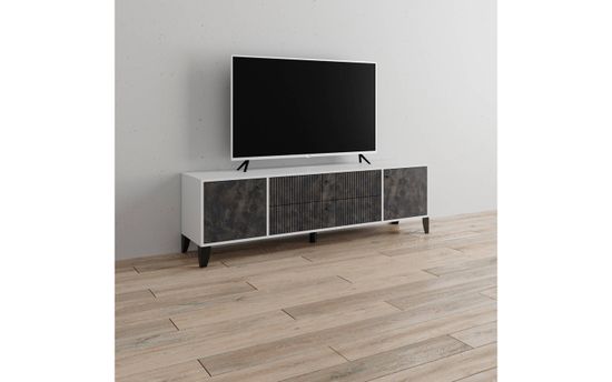 Тумба-ТВ ПАРУС-10 белый / мальта грей