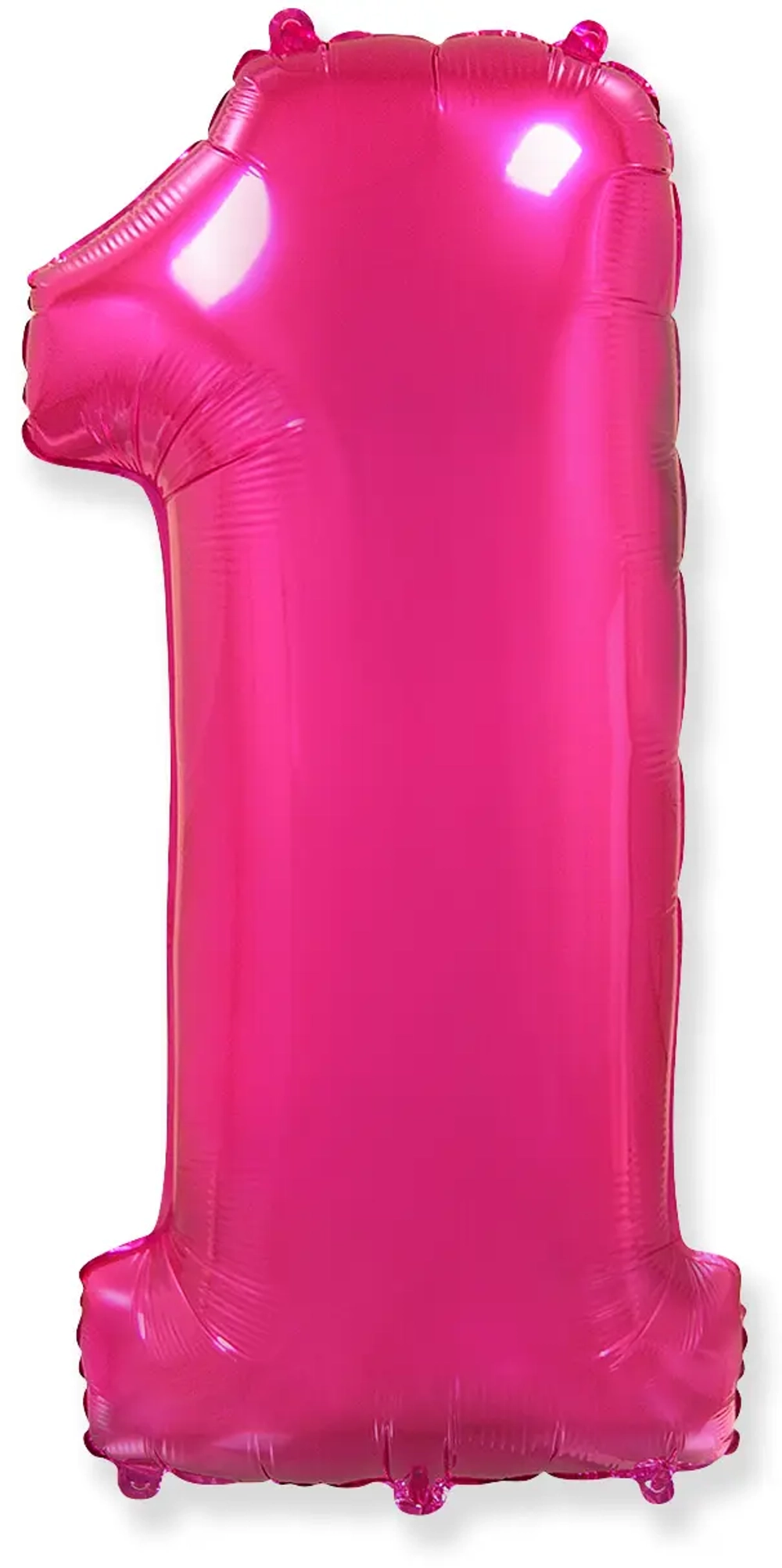 Цифра «1» малиновая с гелием в магазине «Склад Шаров»