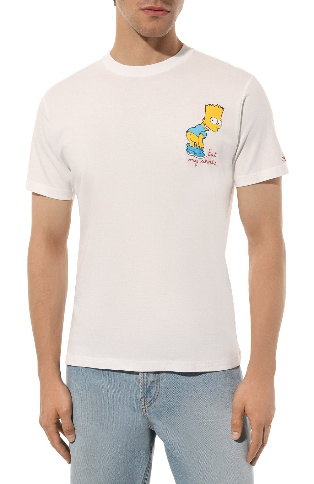 Футболка MC Saint Barth TSHIRT BART белый снимает шорты