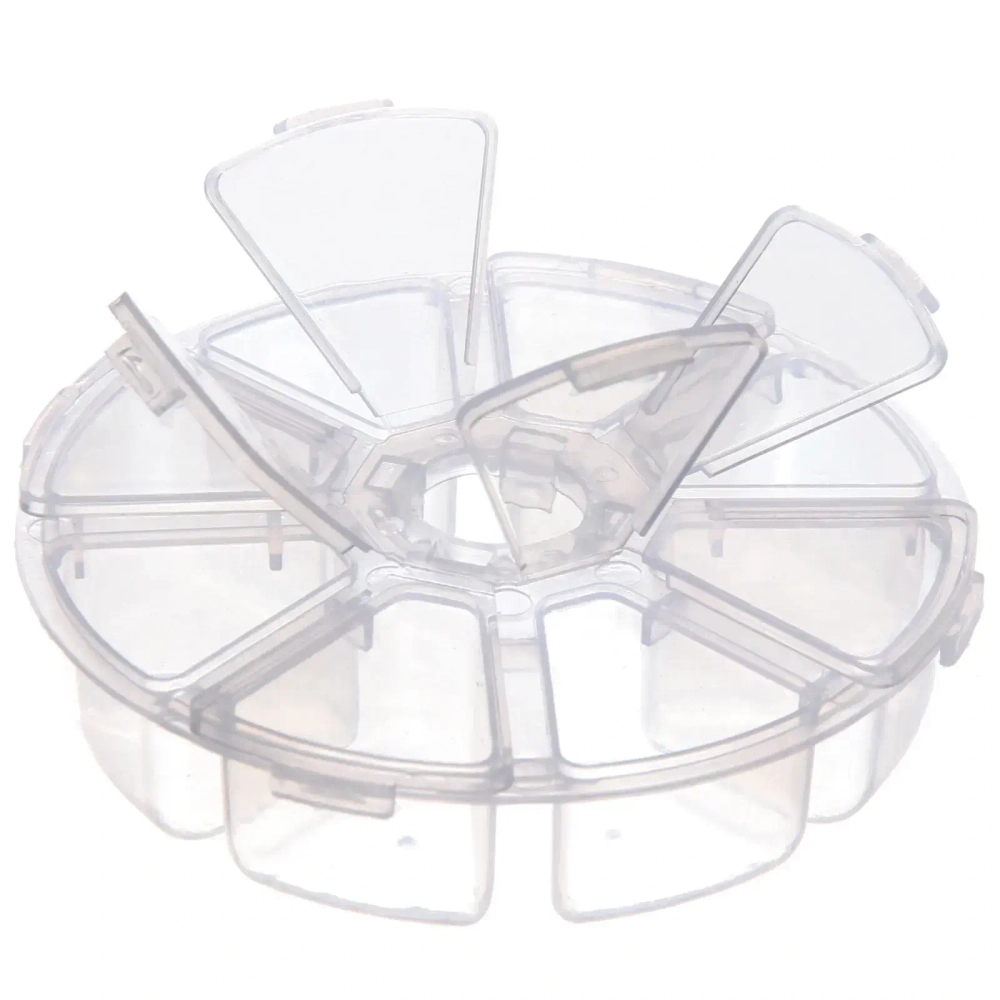 Органайзер для хранения мелочей, 8 ячеек «ИДЕЯДОМА», прозрачный, 10,5*3см (наклейка Селфи)✦