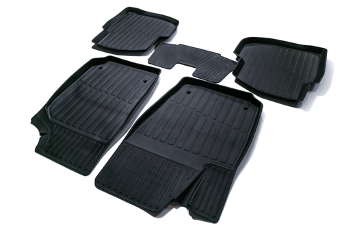 Коврики резиновые в салон 3D PREMIUM для Volkswagen Polo SD (2009-) SRTK.PR.W.POL.SD.09G.02024