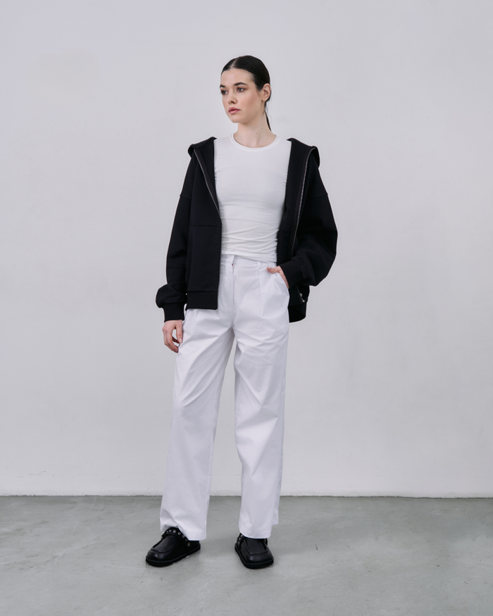 Брюки медицинские женские Юми, белый хлопок