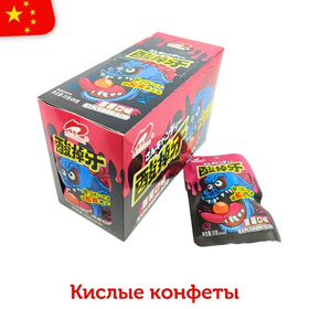 Кислые леденцы Luxing "Зомби" со вкусом спелой клубники 22гр 20шт