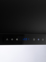 Вытяжка кухонная MACBI Perfa-60G-S/S (BLACK) черный, D150мм, 1200м3/ч, полновстраиваемая, мотор 230Ватт, стекло 60см, сенсорное управление + управление жестами, освещение светодиодное 5W