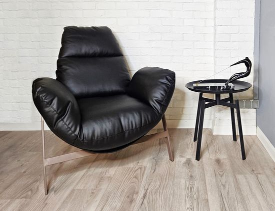 Кресло Jupiter черная экокожа