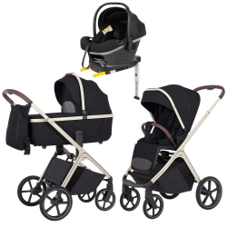 Коляска Carrello Vector CRL-6550 Nova DK791 Grey Line с базой Isofix 3 в 1 Pearl Black