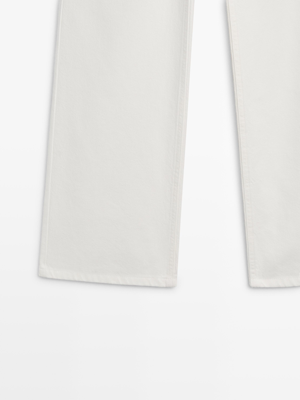 Massimo Dutti Джинсы с высокой талией и широкими штанинами, белый