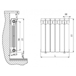 Радиатор биметаллический Rifar Monolit 500/100 4 секции