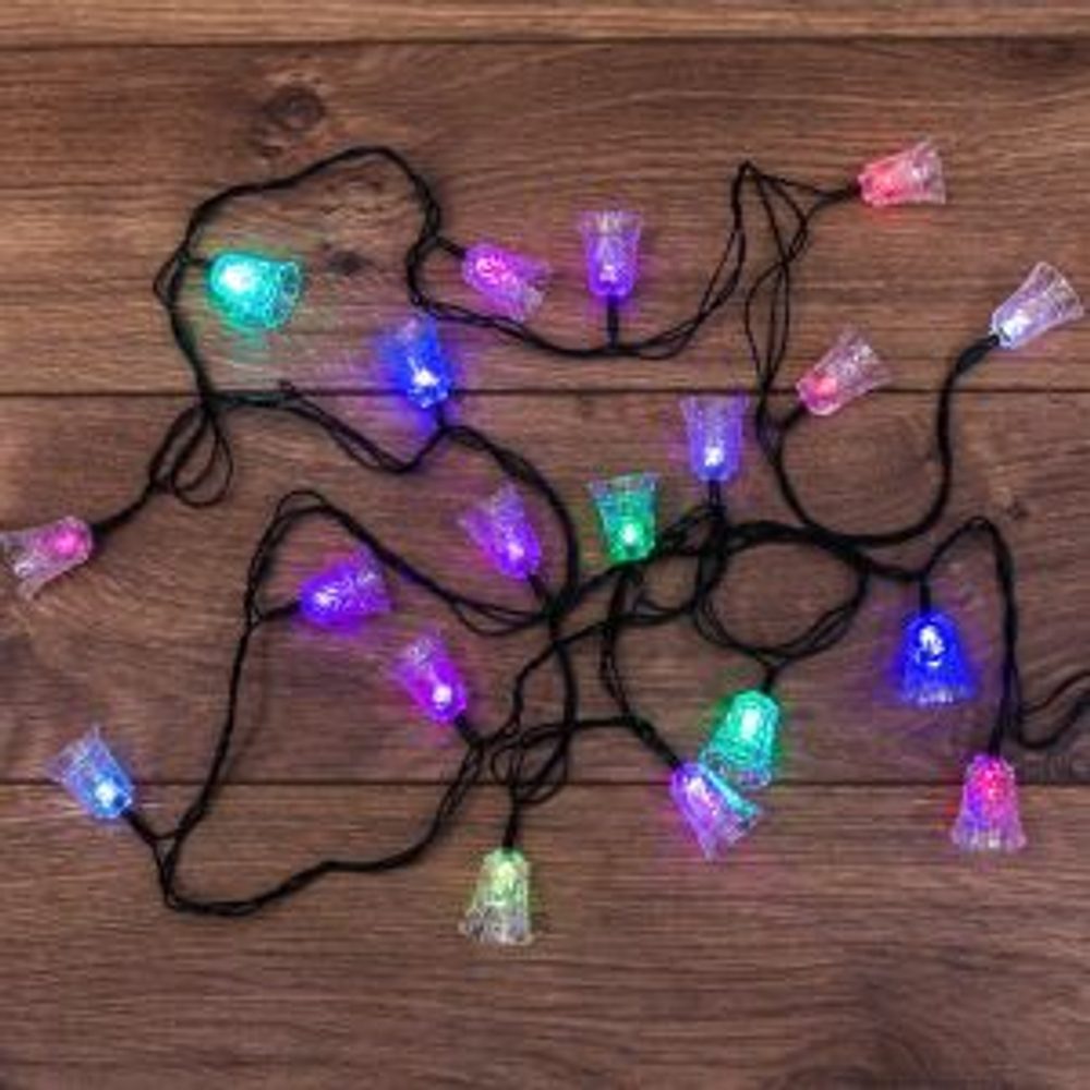 Гирлянда светодиодная "Колокольчики" 20 LED RGB 2,8 метра