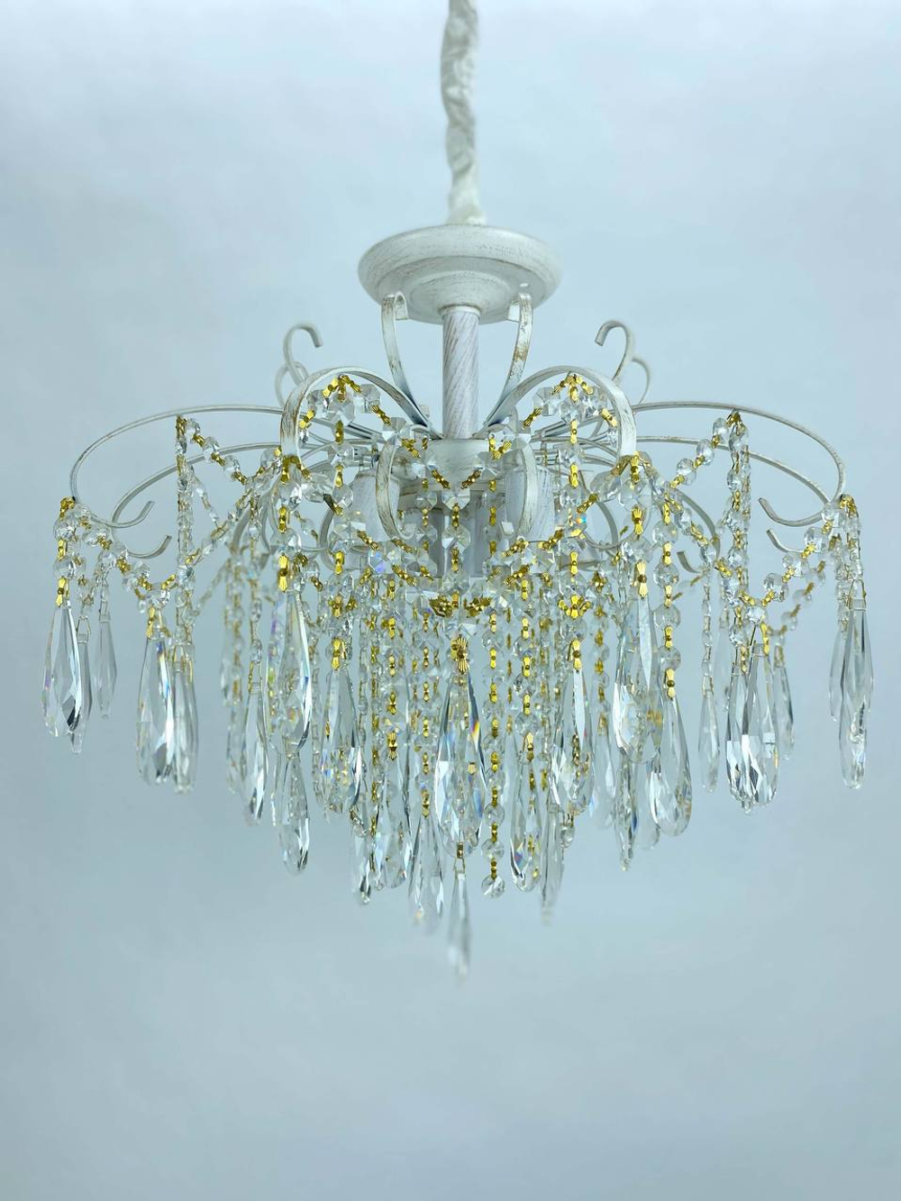 Люстра потолочная Lanbos, 5 ламп Е14, до 300 Вт, до 20 кв м, белая