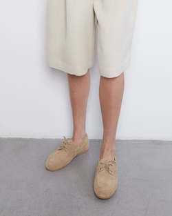 Мокасины из замши песочный