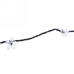 Гирлянда для улицы «Цветок» 7 м 50 ламп LED чёрный провод, 8 реж., IP-55, Теплый белый (возможность соединения), 220V