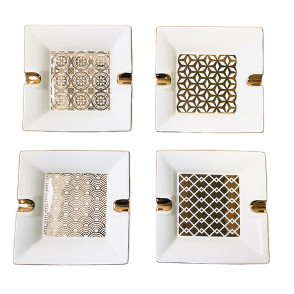 Пепельница белая, 17х17 см [Арт. WER-5381]