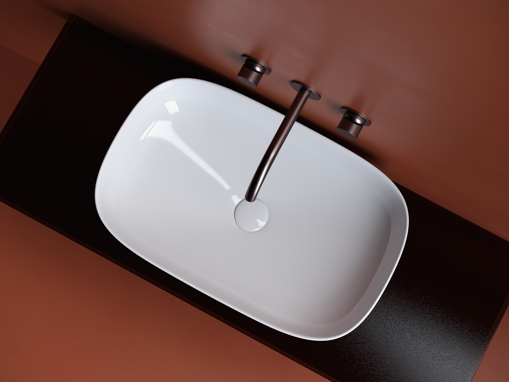 Умывальник чаша накладная прямоугольная Element 600x380x150мм