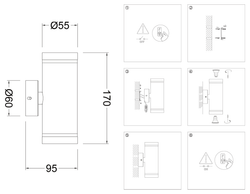 Ambrella Настенный светильник со сменной лампой GU10 и акрилом Wall FW2489