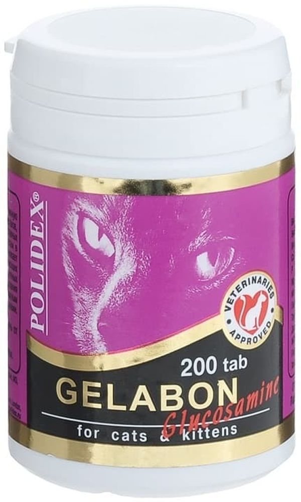 Polidex &quot;Gelabon Glucosamine&quot; 200 таб.для КОШЕК для профилактики заболеваний суставов