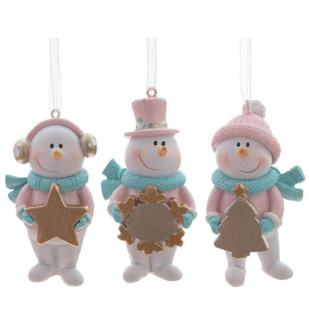 GAEM Изделие декоративное подвесное "Снеговики", L4,5 W3 H8 см, 3в.