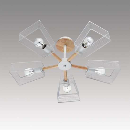 8246/5C COUNTY LN25 000 белый, металл/дерево Люстра потолочная Е27 5*60W 220V IRMA