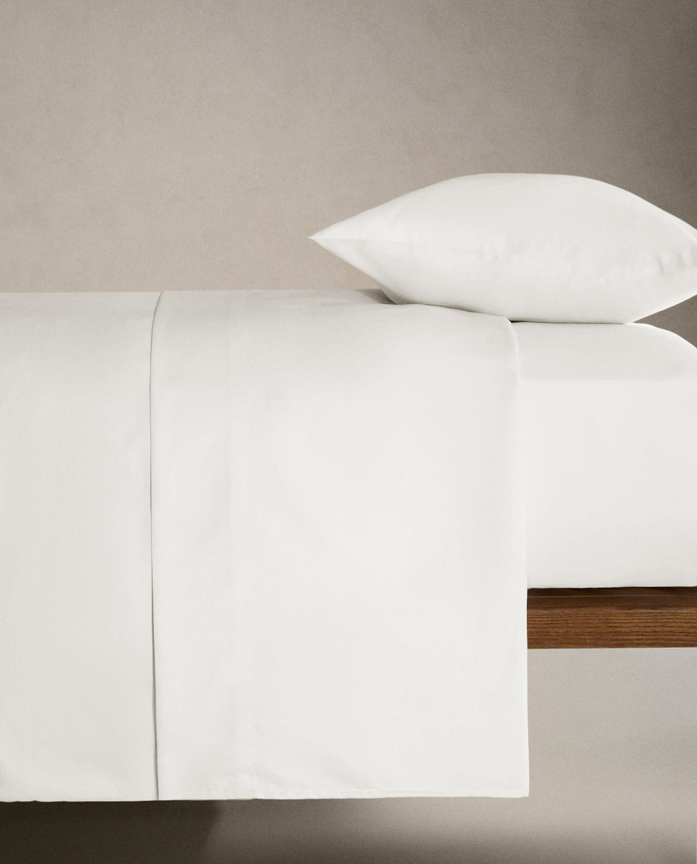 Zara Home - (1000 нитей) атласная простыня брюки , высота 30 см, белый, 160х200х30 см