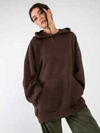 Худи Basis из вязанного трикотажа Коричневое