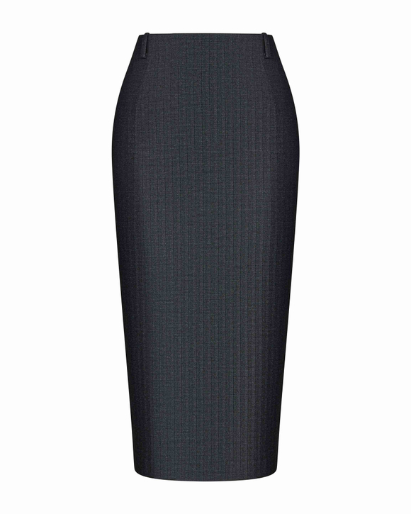 Юбка макси прямая из костюмной ткани