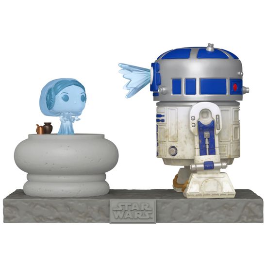 Фигурка Funko POP! Deluxe Bobble Star Wars Ep 4 ANH R2-D2 And Princess Leia Hologram (766) 83799 / Фигурка Фанко ПОП! по мотивам вселенной "Звездные войны", R2-D2