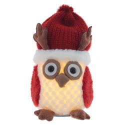 GAEM Игрушка набивная "Сова" с подсветкой (2хААА н/п), L15 W13 H24 см