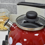 Чайник 3л со свистком с рисунком, вишневый