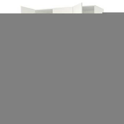 Распашной шкаф PAX FORSAND трехдверный с 2 полками (белый)  170*45*220