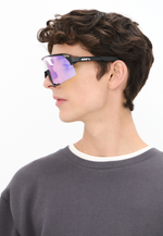 Спортивные очки с диоптриями 100% S3 - Gloss Black - Purple Mirror Photochromic