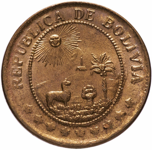50 сентаво Боливия. 1942 год. UNC