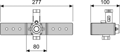 Клапан смыва писсуара TECEbox U 1 с крепежной скобой