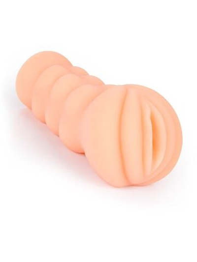 Телесный мастурбатор-вагина с эрекционными кольцами в комплекте (Цвет: телесный)