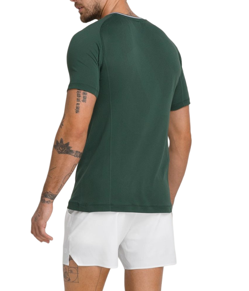 Мужская теннисная футболка Wilson Players Seamless Crew 2.0 - sycamore