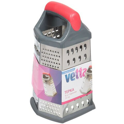 Терка 6 граней, 22 см, нерж сталь, Vetta, 885-107, в асс