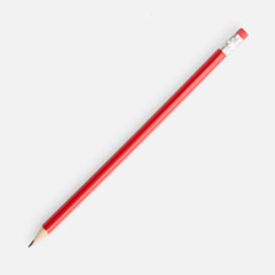 Карандаш простой Triangle с ластиком, красный
