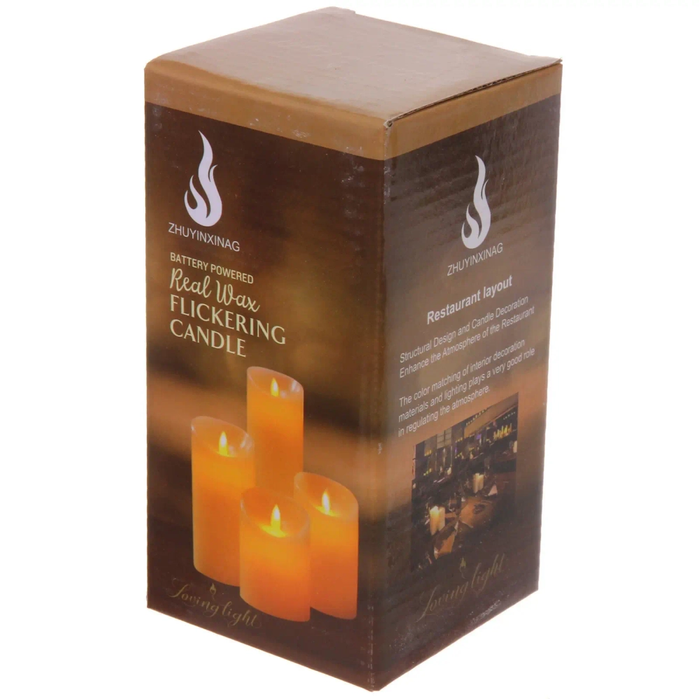 Сувенир с подсветкой «Свеча - Пламя» 7,5*15 см (работает от батареек 3 ААА)