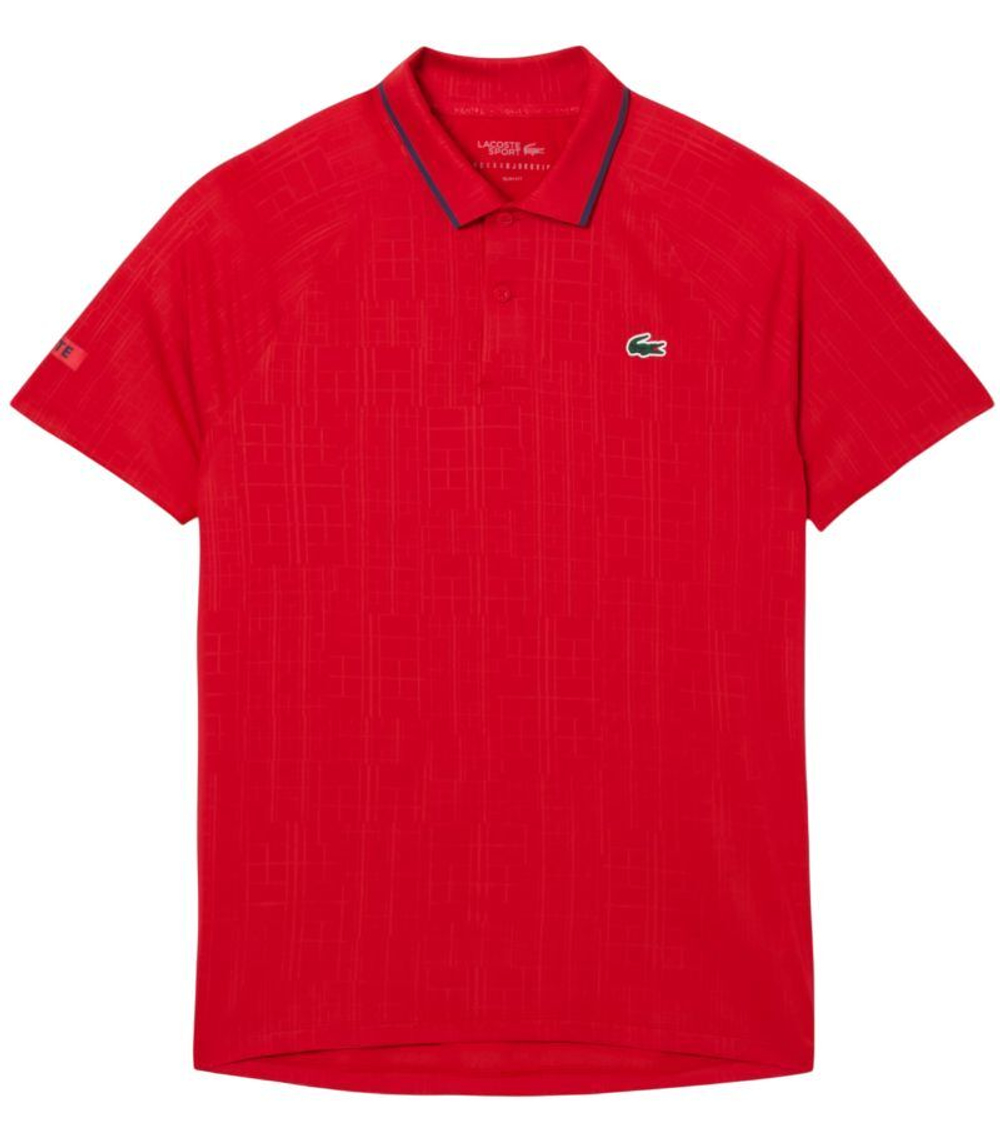 Мужское теннисное поло Lacoste Tennis x Novak Djokovic On Court - red