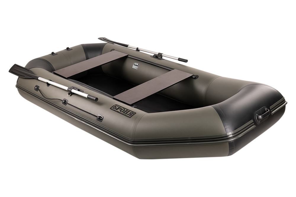 Броня-280 М хаки-черный (лодка ПВХ с усилением)