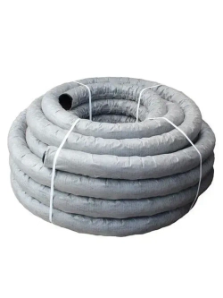 Дренажная труба 110 с перфорацией в геотекстиле бухта 50 метров гофрированная SN4