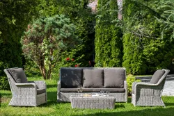 "Гляссе" лаунж-зона из искусственного ротанга, цвет бежевый