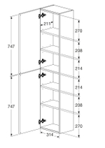 Шкаф-колонна Roca The Gap 1500 городской дуб A857427402