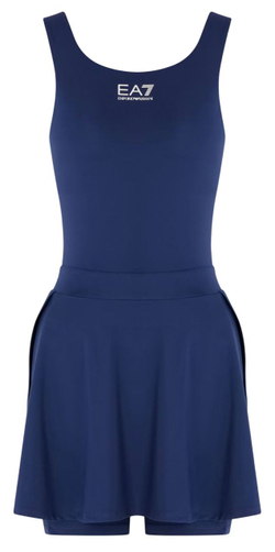 Теннисное платье EA7 Woman Jersey - небесный