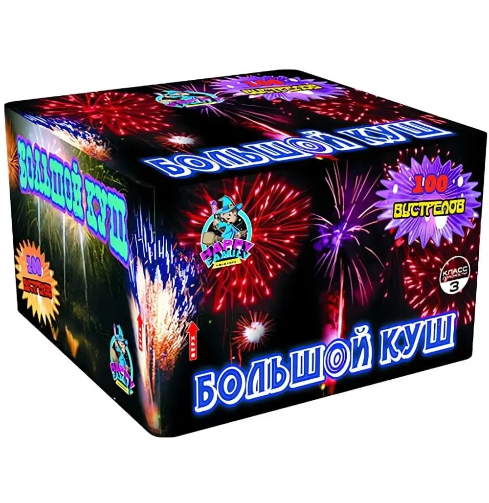 Батарея салютов Большой куш (FP-B311) от Фаворит Пиро Групп, 100 залпов, 30 мм
