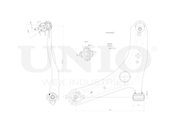 Рычаг подвески поперечный передний нижний левый UNIO SSP-40063