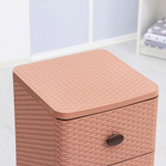 Комод "Плетёнка" 4-х секционный (какао)(уп.1)