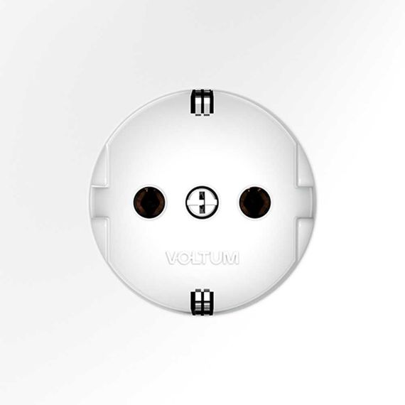 Розетка встраиваемая Voltum S70 с заземлением 16А, (белый матовый) VLS040102