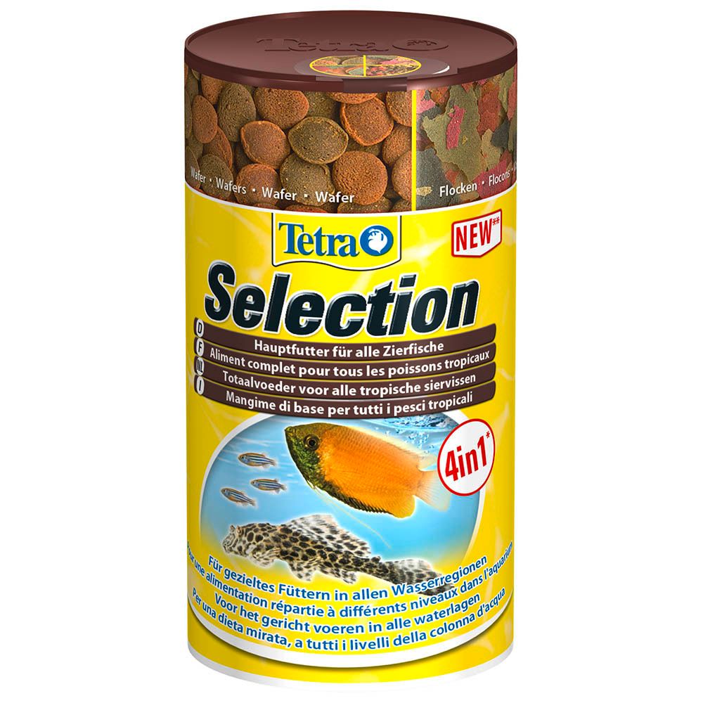 Tetra Selection - корм для рыб (4 вида корма: хлопья, чипсы, гранулы, пластинки)