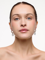 Серьги "Whale Amour" silver голубой агат