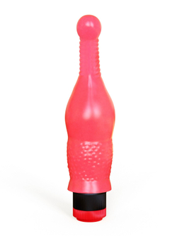 Гелевый розовый массажёр простаты - 18,8 см.